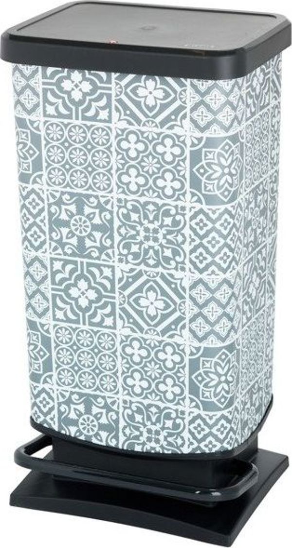 Κάδος απορριμμάτων Rotho με πεντάλ 40L γκρι (1754110474)