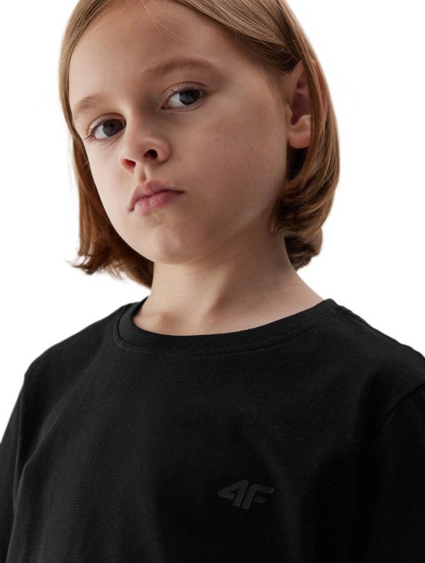 ΜΠΛΟΥΖΑ 4F T-SHIRT ΠΑΙΔΙΚΗ ΛΕΙΑ ΒΑΜΒΑΚΕΡΗ ΣΧΟΛΙΚΗ ΜΑΥΡΗ μ. 146