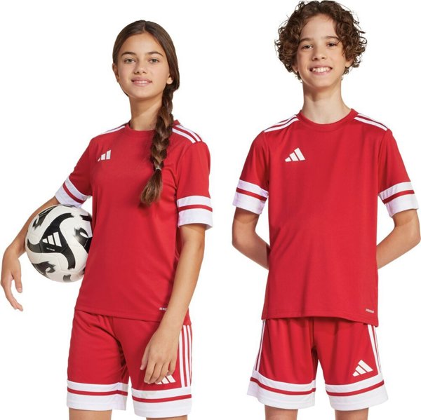 Koszulka dla dzieci adidas Squadra 25 czerwona JJ0051 140cm