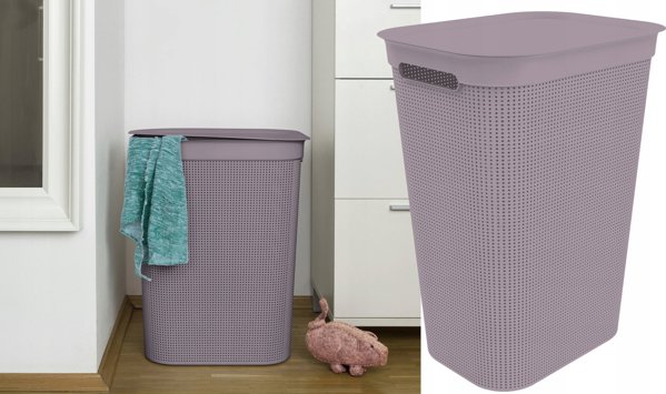 Καλάθι για άπλυτα Rotho Καλάθι για άπλυτα Rotho BRISEN 41l μωβ