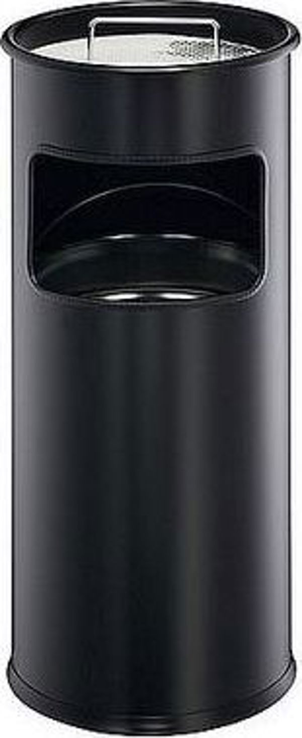 Herlitz Κάδος Απορριμμάτων με Σταχτοδοχείο 17L + 2L, Μαύρος, Μεταλλικός