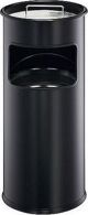 Herlitz Κάδος Απορριμμάτων με Σταχτοδοχείο 17L + 2L, Μαύρος, Μεταλλικός
