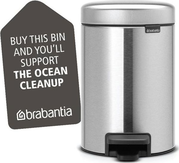 Brabantia Κάδος Απορριμμάτων Με Πεντάλ 12L, Ασημί, 113222