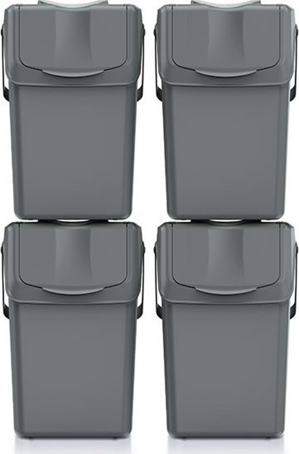 Κάδος απορριμμάτων PROSPERPLAST Sortibox για διαλογή 4 x 25L γκρι (ISWB25S4-405U)