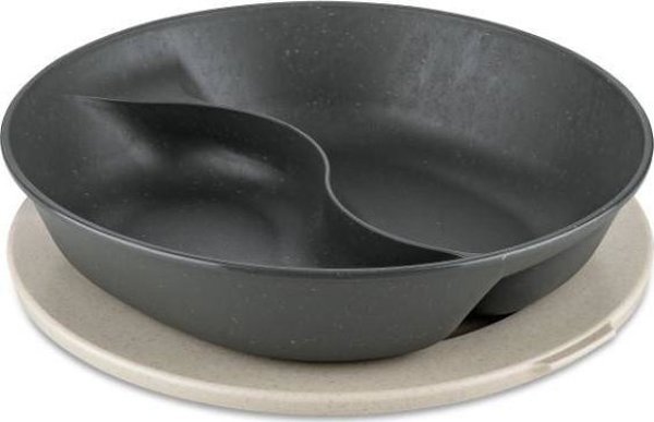 Koziol Πιάτο με διαχωριστικά και καπάκι 1,5l Connect Sepafree Nature Ash Grey 78701