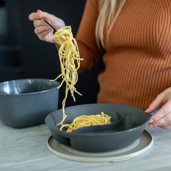 Koziol Πιάτο με διαχωριστικά και καπάκι 1,5l Connect Sepafree Nature Ash Grey 78701
