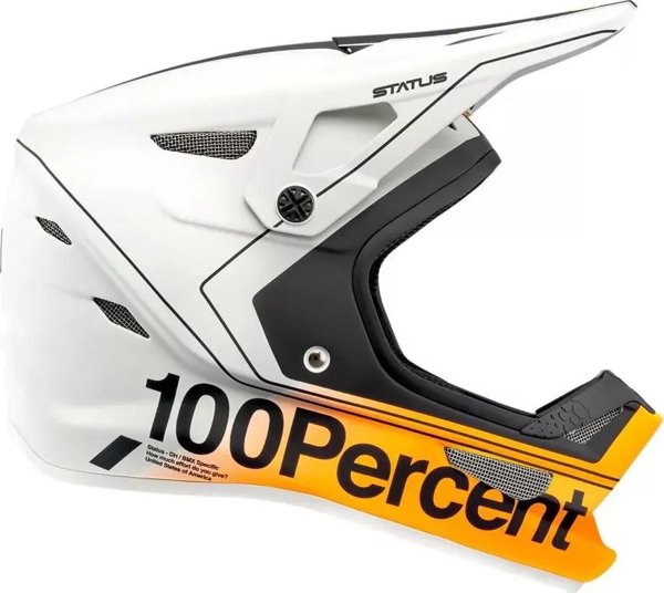 Κράνος πλήρους προσώπου 100% Kask 100% STATUS DH/BMX Carby Silver μέγεθος XS (53-54 cm) (ΝΕΟ)