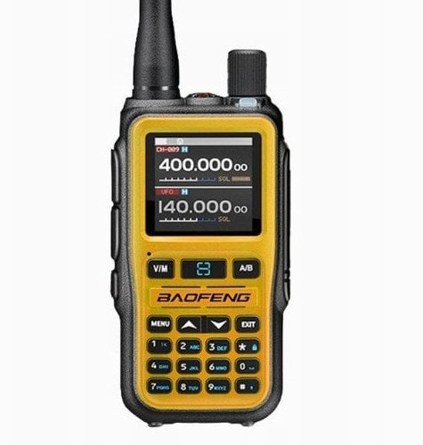 Κοντινόφωνο Baofeng UV-5R MINI USB-C Bluetooth VHF UHF Πτήση Πάσο Πορτοκαλί (κεραία 15cm)
