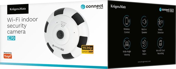 Kruger&Matz Κάμερα Wi-Fi εσωτερική Connect C70 Tuya FishEye