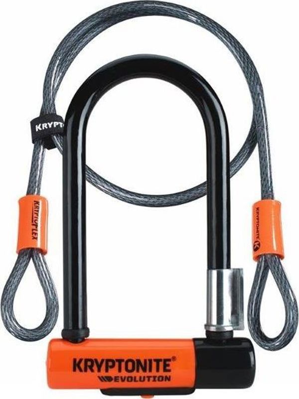 Kryptonite Κλείδωμα U-lock Evolution Mini 7 8.3x17.8 cm + καλώδιο Kryptoflex 10mm/120 καθολικό