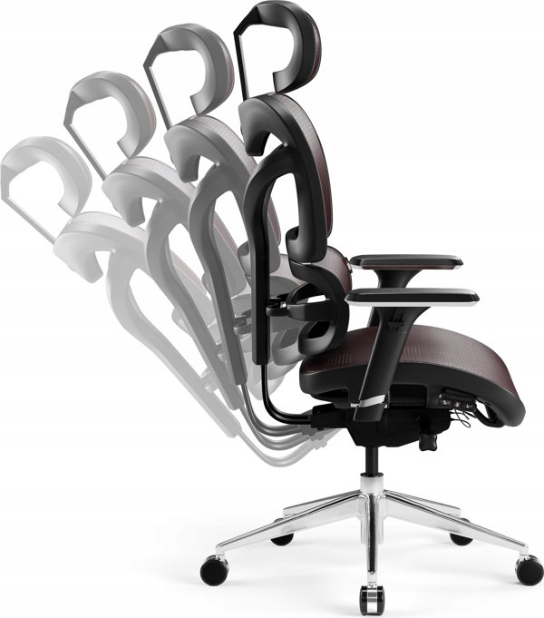 Εργονομική καρέκλα γραφείου Diablo Chairs Diablo V-Commander: μαύρο-μπορντό
