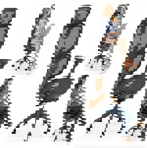 SENSE7 Καρέκλα γραφείου NOBU γραφίτης