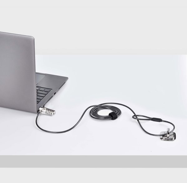 StarTech Κλειδαριά Ασφαλείας K-Slot για Laptop 1.5m - Συμβατή με Υπολογιστές και Οθόνες