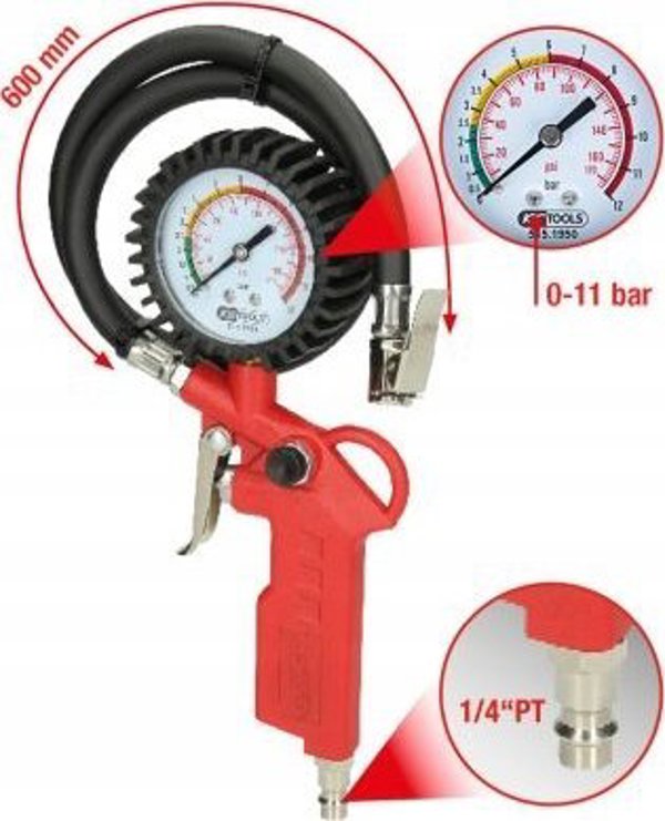 KSTOOLS Πνευματικός μετρητής πίεσης ελαστικών KS-TOOLS