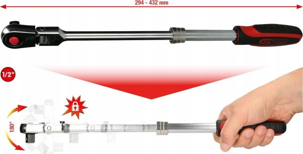 KSTOOLS 1/2&quot| τηλεσκοπική καστάνια KS TOOLS SlimPOWER