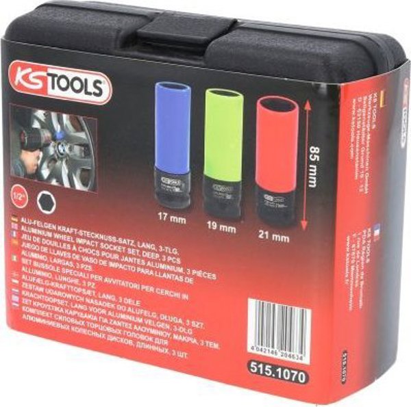 Σετ καρυδάκια κρούσης 1/2`` 3τμχ., KS Tools