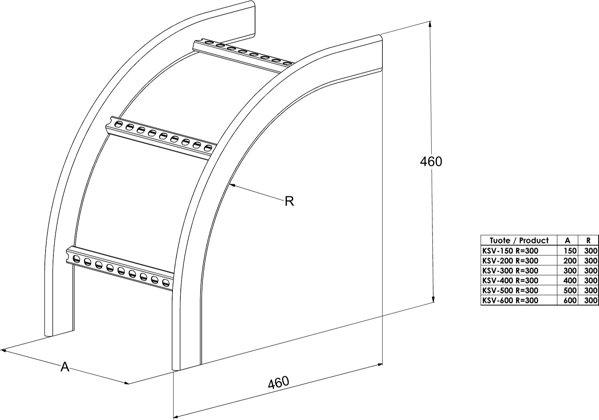 KSV-400 R=300 HDG ΣΚΑΛΑ ΚΑΘΕΤΗ ΕΞΩ