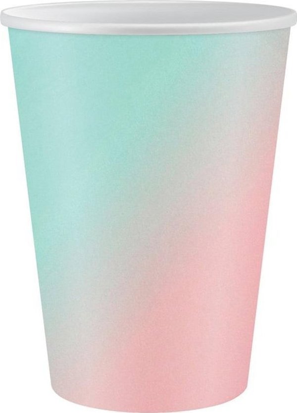 Kubeczki papierowe ombre 266ml 6szt