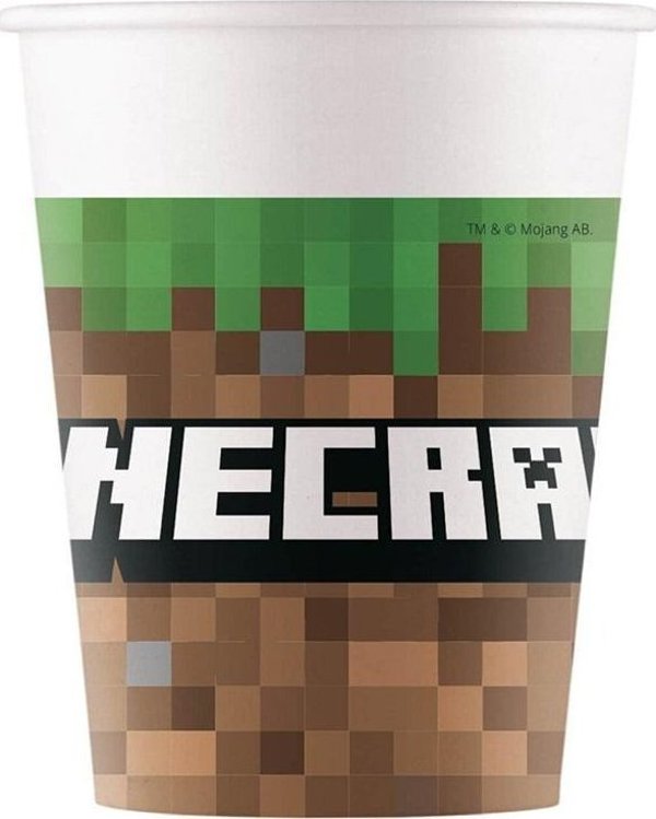 Χάρτινα ποτήρια Minecraft 200ml 8τμχ