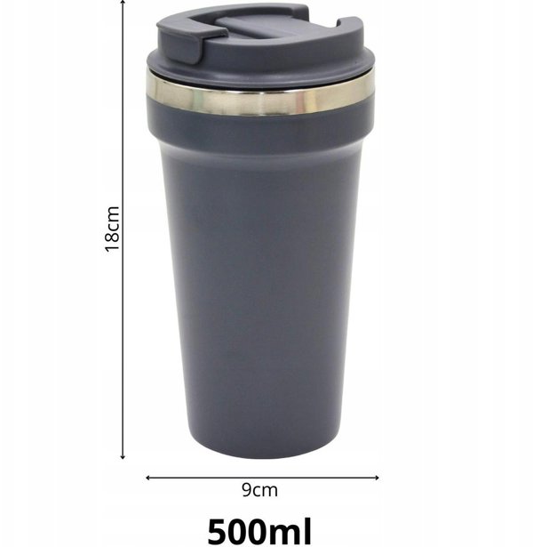 Θερμική Κούπα Ταξιδιού Excellent Houseware 500L - Ανθρακί