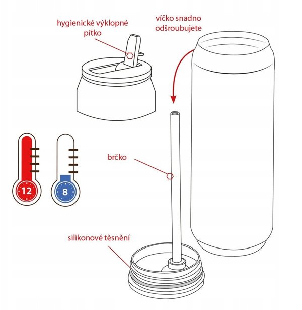 Orion Θερμός Κούπα 700 ml Μπλε - Ισοθερμικό Δοχείο Ροφημάτων