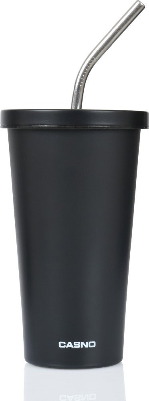 Θερμός κύπελλο με καλαμάκι Casno Gloomy 510 ml μαύρο