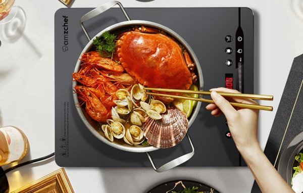 Επαγωγική κουζίνα AMZCHEF SK-20CB14T-GA