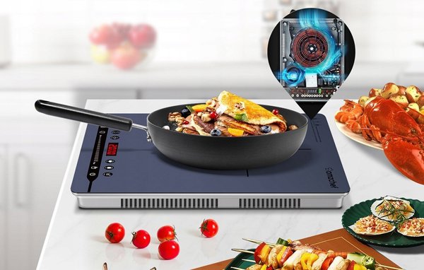 Επαγωγική κουζίνα AMZCHEF SK-20CB14T-BU