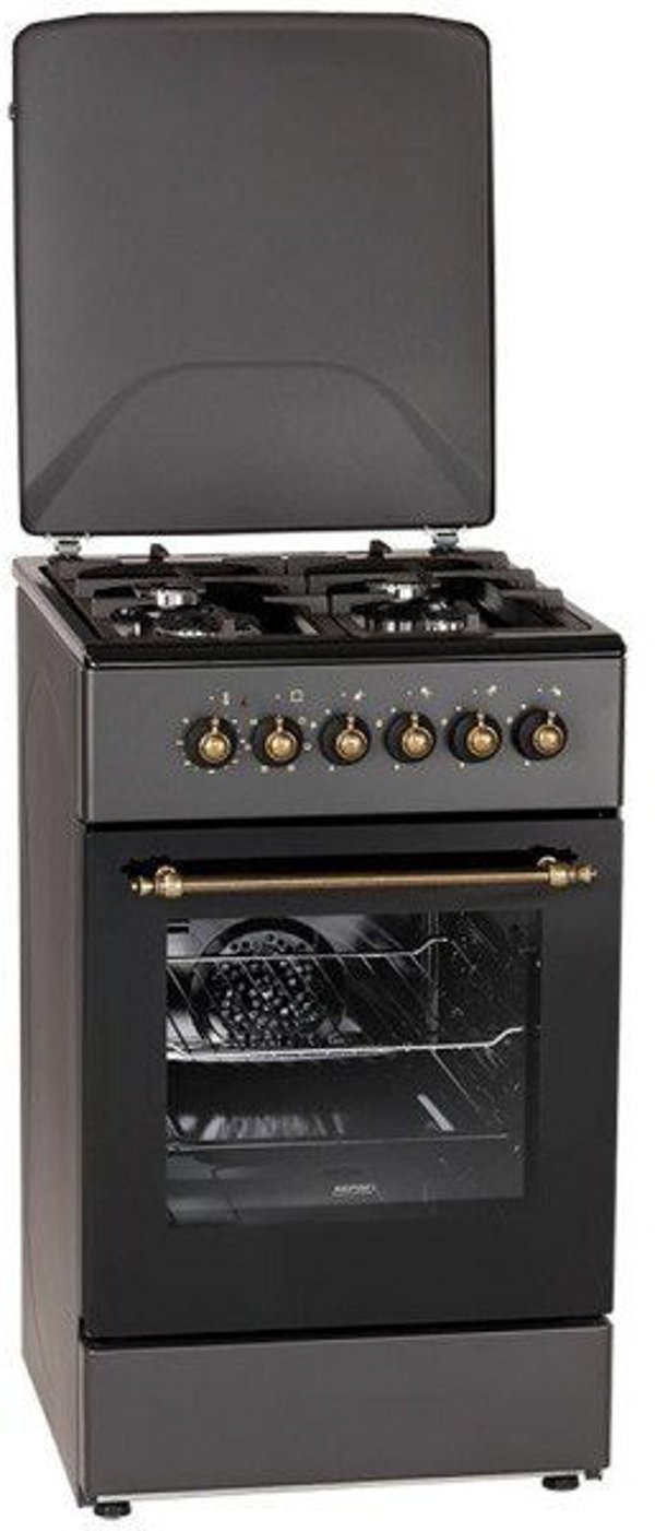 Κουζίνα αερίου-ηλεκτρική Retro Designe MPM-56-KRM-13 μαύρη