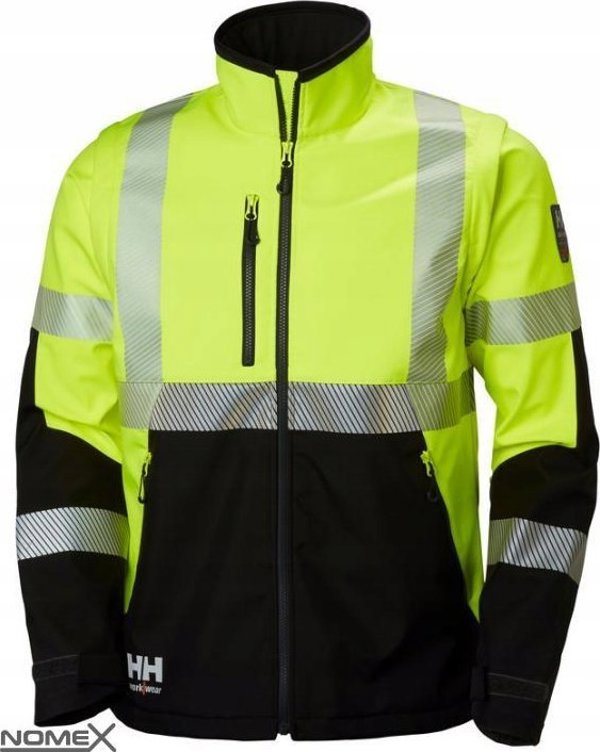 Ανδρικό μπουφάν Helly Hansen Reflective jacket HELLY HANSEN ICU Softshell, κίτρινο 2XL