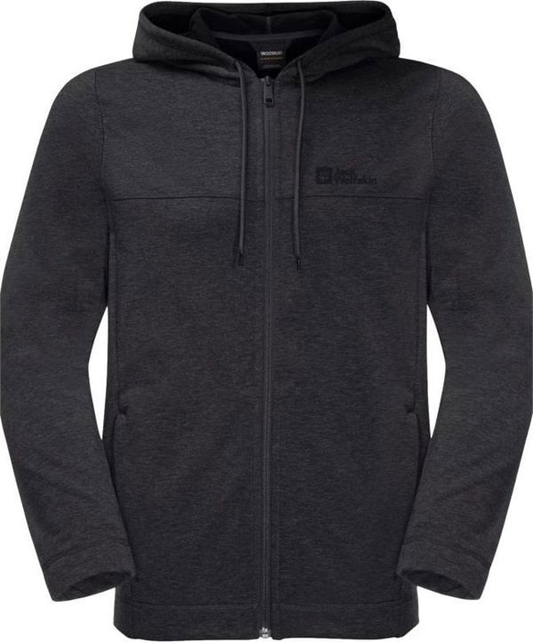 Ανδρικό μπουφάν Jack Wolfskin Jack Wolfskin Waldsee Hooded Jkt M 1710701-6000 Μαύρο M