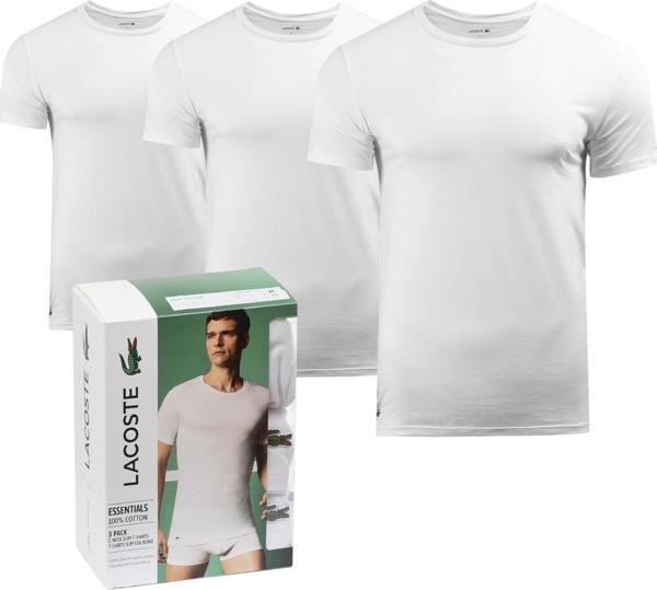Lacoste Ανδρικά T-shirts 3pack Slim TH3321-001.S λευκό μέγεθος XL