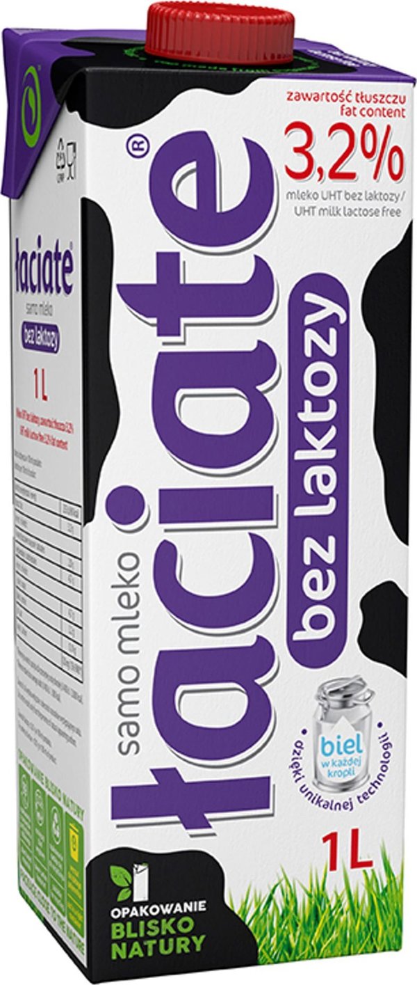 Laciate Γάλα UHT Laciate 1L 3.2% χωρίς λακτόζη