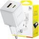 Φορτιστής τοίχου Baseus Palm 30W USB-A, USB-C λευκός