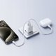 Φορτιστής τοίχου Baseus Palm 30W USB-A, USB-C λευκός