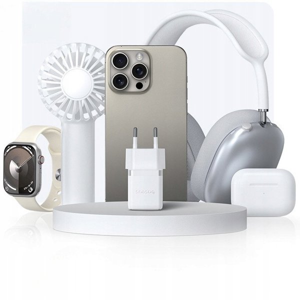 Φορτιστής τοίχου Baseus Palm 30W USB-A, USB-C λευκός