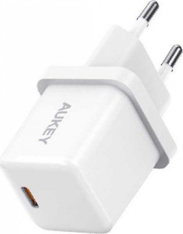 Aukey PA-F5 Φορτιστής Ταξιδιού USB-C Power Delivery 20W, Λευκός