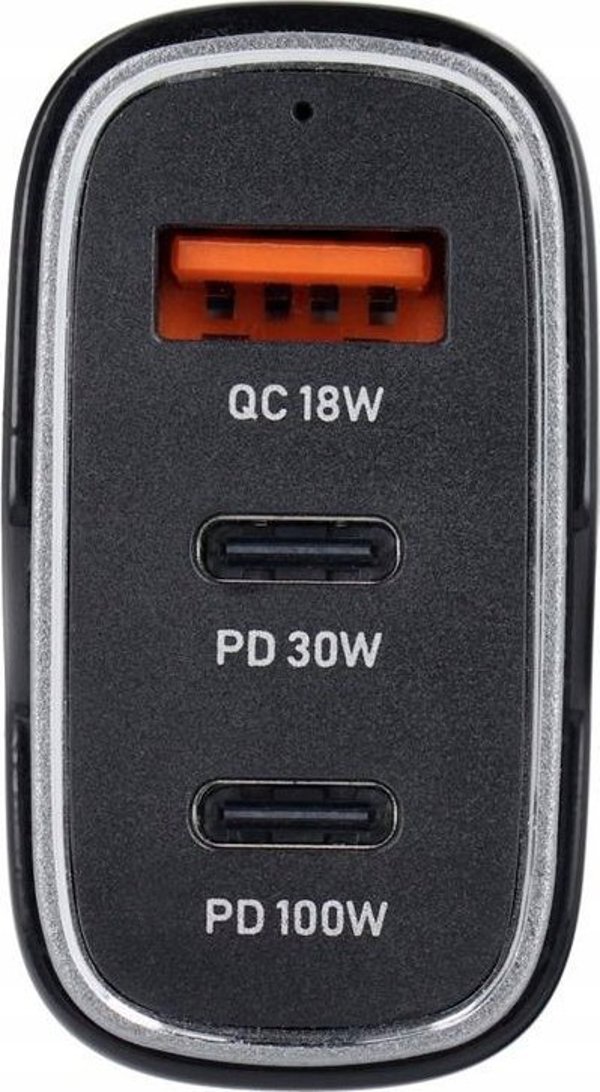 Φορτιστής OEM Φορτιστής αυτοκινήτου USB A + 2 x Τύπος C PD QC3.0 3A 138W CC53-2C1A μαύρη