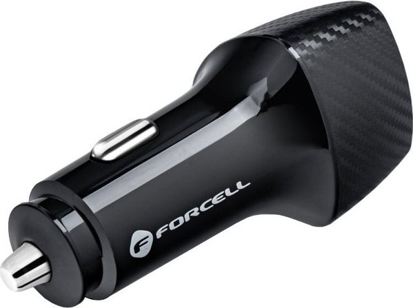Φορτιστής ForCell FORCELL CARBON φορτιστής αυτοκινήτου Τύπος C 3.0 PD20W + USB QC3.0 18W 5A CC50-1A1C μαύρο (Σύνολο 38W) 11466912 5903396133770