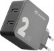 Φορτιστής Cellular Line Cellularline Multi-Power 2 Home Charger 2x USB 12W +12W, Μαύρο