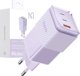 Φορτιστής Mcdodo Φορτιστής τοίχου GaN 67W Mcdodo CH-1502 2x USB-C, USB-A (μωβ)