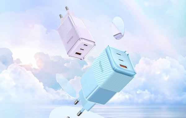 Φορτιστής Mcdodo Φορτιστής τοίχου GaN 67W Mcdodo CH-1502 2x USB-C, USB-A (μωβ)