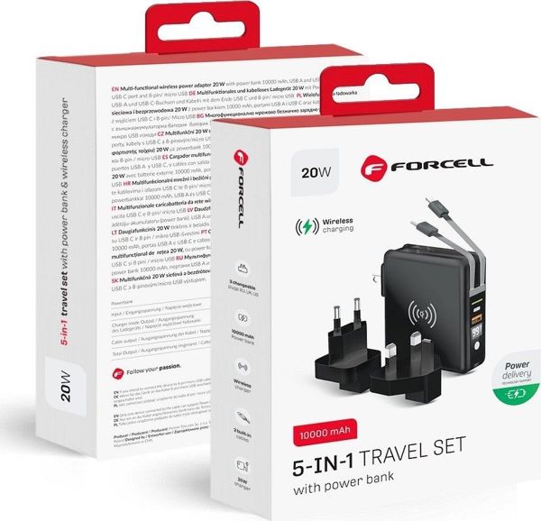 Φορτιστής ForCell 1x USB-A 1x USB-C 3 A