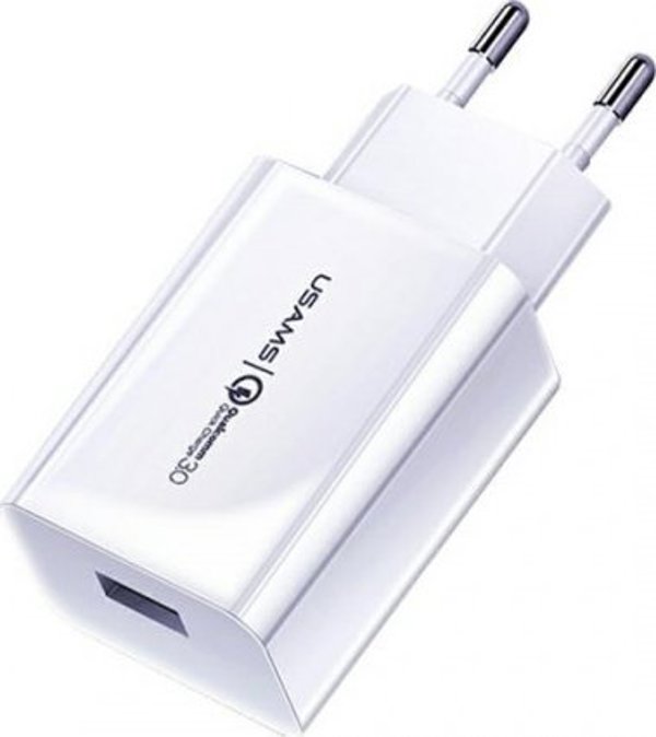 Φορτιστής Usams T22 1x USB-A 3A - Φορτιστής Τοίχου για Smartphone (USA797)