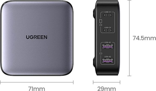 Φορτιστής Ugreen Nexode 2x USB-A 2x USB-C (90747)