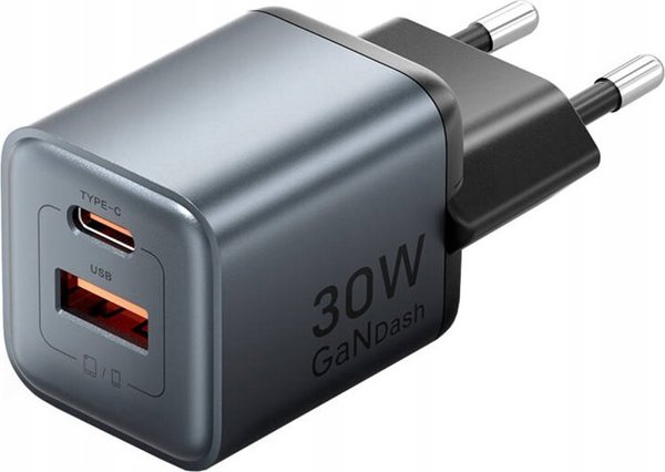 Φορτιστής ML GaN Vention USB-C + USB-A 30W (Γκρι)