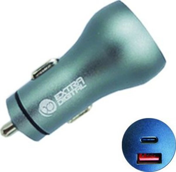 Φορτιστής Extra Digital Extra Digital Φορτιστής USB 3.0+ Type C: 12-24V, 36W, QC3.0+ PD