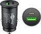 Goobay 59521 Φορτιστής Αυτοκινήτου USB 27W Dual USB-C PD & USB-A Μαύρος