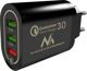 Φορτιστής Τοίχου Maclean MCE479, 3x USB-A, 3A, Quick Charge 3.0, Μαύρο