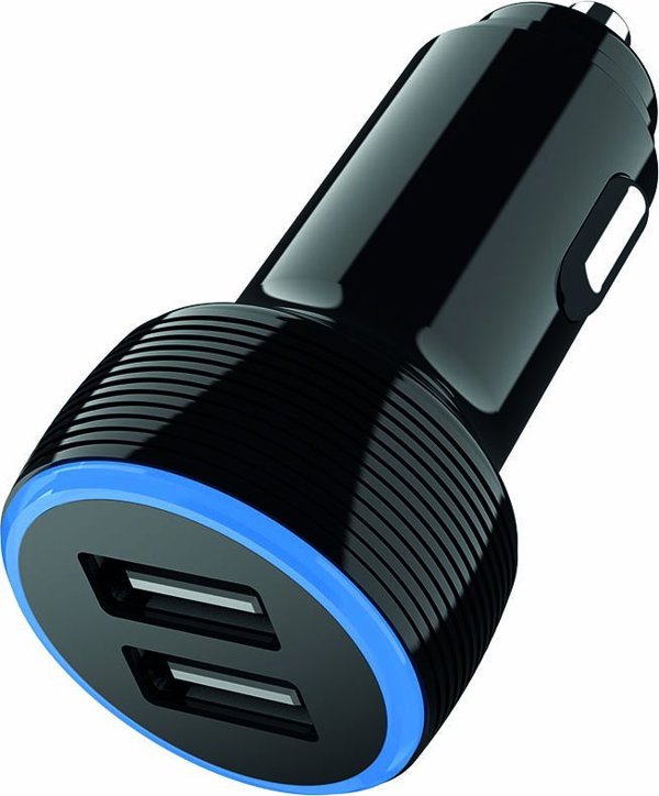 Φορτιστής 2GO 2GO Dual-USB KFZ-Ladegerät 2400mA μαύρο